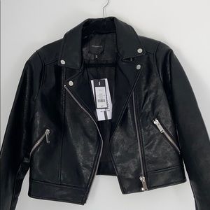 Dynamite Manteau Faux Leather Moto Jacket